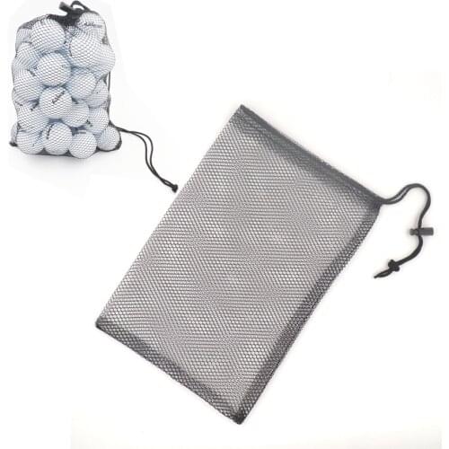 Nylon Golf 48 pcs Balls Holder Mesh Bag Training bag Tennis Hold Ball Storage Closure Aid Durable Black