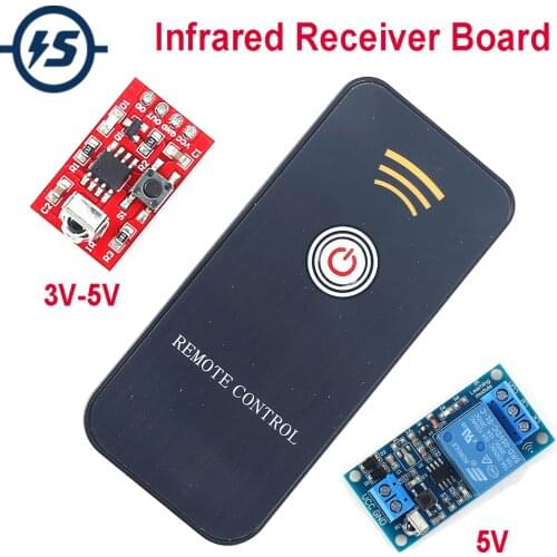 Wireless Infrared Receiver Board Module with Remote Controller For Learning DIY Kit DC 3V-5V 5V 1-Channel