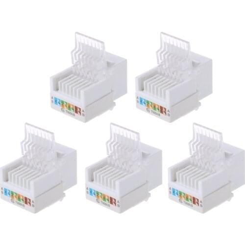 5pcs CAT5E UTP Network Module Tool-free RJ45 Connector Cable Adapter FOR AMP O21 20 Dropshipping