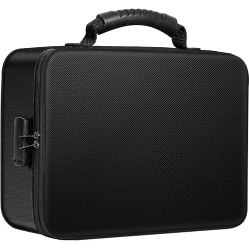 Organizer Bag Fireproof Document Bag with Lock Portable Filing Storage Box Holder for Document File Passport Certificate