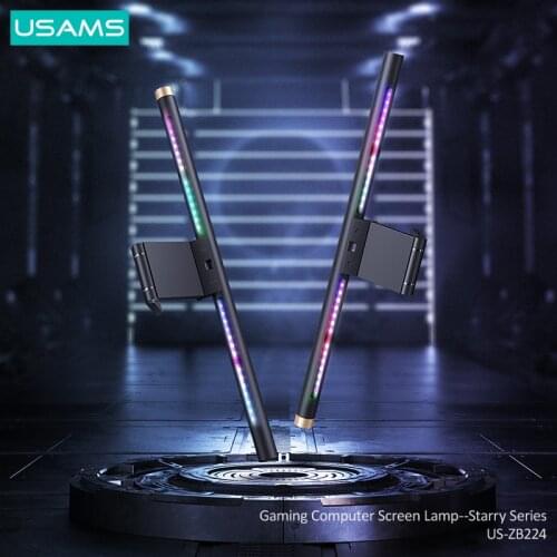 USAMS Dimmable Eye Protection LED Screen USB Light With RGB Backlight For Gaming Computer Desktop Desk Office Study Reading Lamp