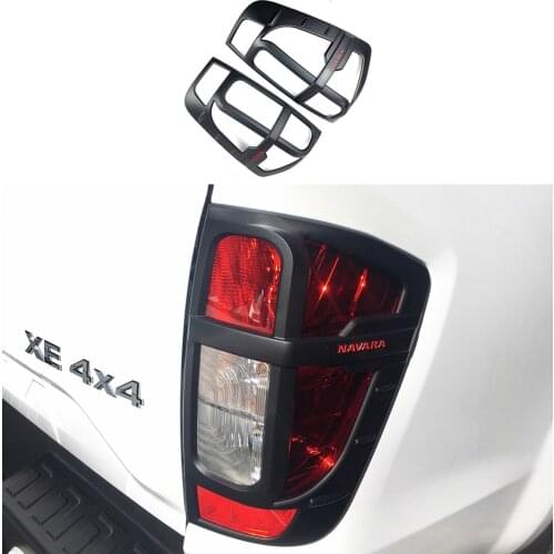 Matt Black Tail Lights Cover Fit For Nissan Navara NP300 2014 2015 2016 2017 2018 2019 Pickup Auto Parts Rear Lampshade