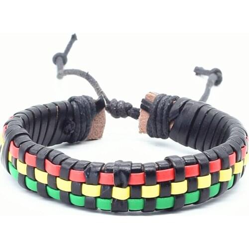 New Arrival Fashion Casual Punk Rock Multicolor Rope Woven Weave Women Leather Bracelets Men Female Male Jewelry Wholesale