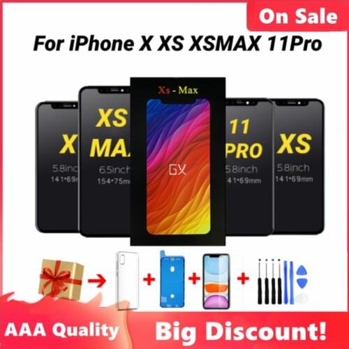 GX OLED For iPhone X XS XSMax 11Pro LCD Display Touch Screen Digitizer Assembly Tested Replacement LCD GX OLED For iPhoneX LCD