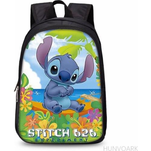 11/13/16 inch Stitch 3D Printing Satchel Laptop Rucksack Backpack Student School Shoulder Bag Pencil Bag Teenager Travel