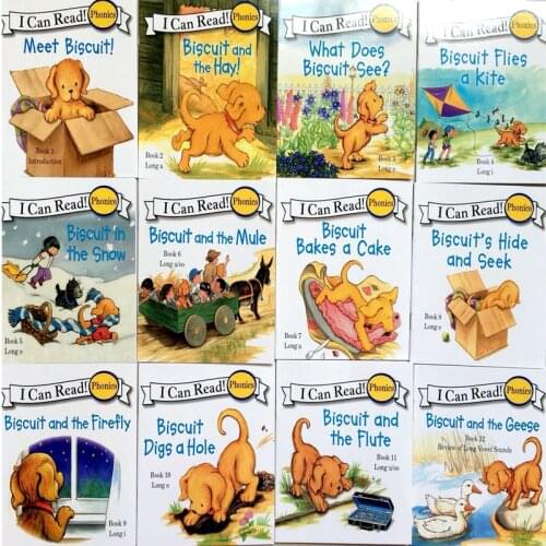 24 books/set Biscuit Series Phonics English Picture Books I Can Read Children Story Book Early Educaction Pocket Reading Book