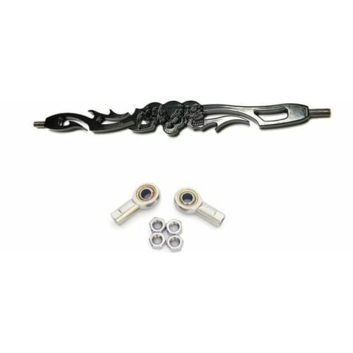 +3" BLACK SKULL SHIFT LINKAGE For Harley Dyna Softail Glide FXDWG FXTS FLHT FLHR
