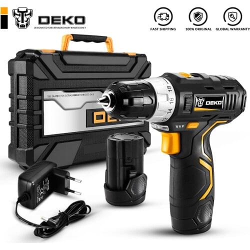 Original DEKO GCD12DU3 12V MAX Cordless Drill Electric Screwdriver Lithium-Ion Driver Variable Speed Power Tools