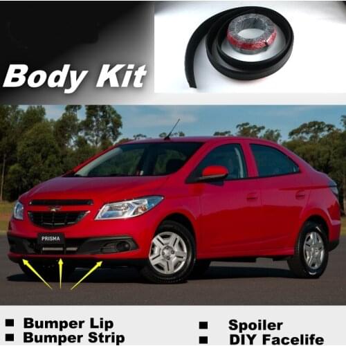 NOVOVISU Bumper Lips For Chevrolet Prisma / Shop Spoiler For Car Tuning / Recommend Body Kit + Strip