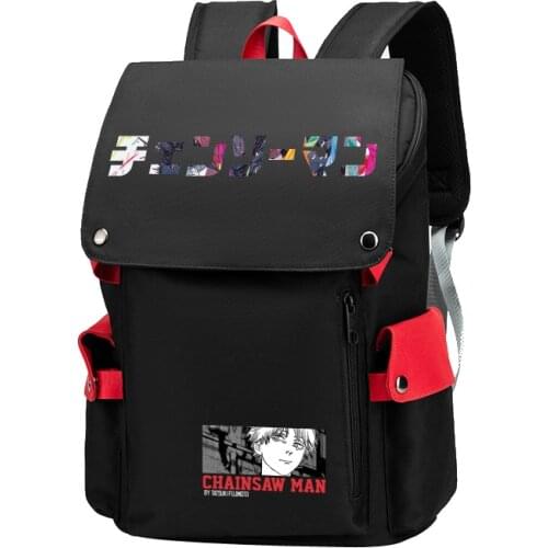 Unisex Anime Cartoon Chainsaw Man Makima Hayakawa Aki Travel Rucksack Casual Schoolbag Student Backpacks