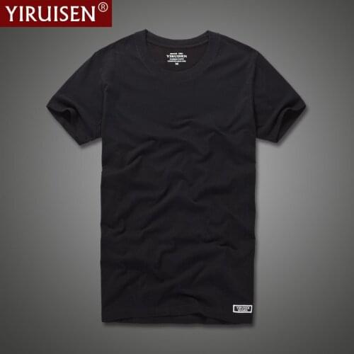Vintage Summer Mens T-Shirt 100% Cotton YIRUISEN Top Quality Breathable Soft T shirt Daily Soft Clothing O-Neck Short Sleeve