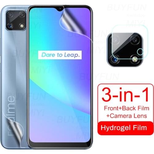 Back front hydrogel film for realme c25 c25s screen protectors not glass on realmec25 realmi c 25 s 25s camera protective glass