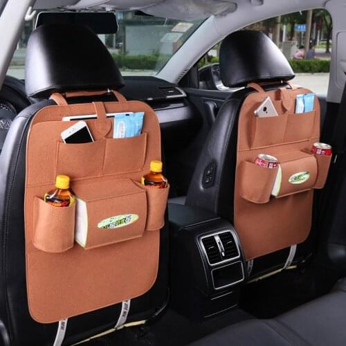 IMBABY Car Seat Storage Box Car Felt Hanging Bag PU Leather Pad Stroller Travel Bag Car Travel Tray Seat Accessories