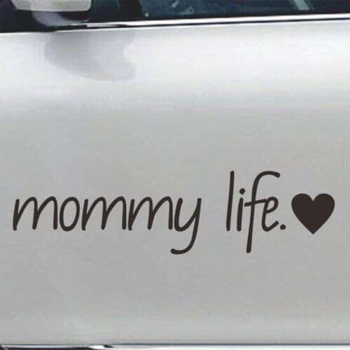 Mommy Life Personality Reflective Car Stickers Vehicle Stickers Glue Sticker Car Body Oem Window PVC 19 Cn(origin) Not Packaged