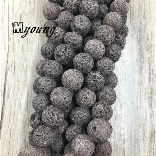 Brown Natural Lava Beads,Round Matt Nature Stone beads,Vesuvianite Beads For DIY Jewelry 5 Strands/lot MY1650