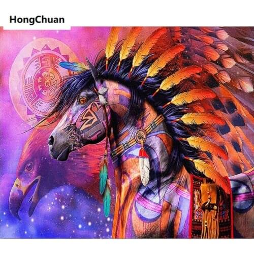 Horse Christmas 5D DIY Square/Round Diamond Painting Gift Cross Stitch Mosaic Diamond Embroidery Home Decoration