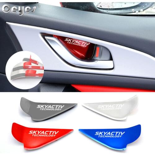 Car Interior Door Handle Bowl Trim Cover Stickers For Mazda 3 6 BL BM GJ CX3 CX-5 CX5 KE KF CX7 CX9 MX5 Axela ATENZA Accessories