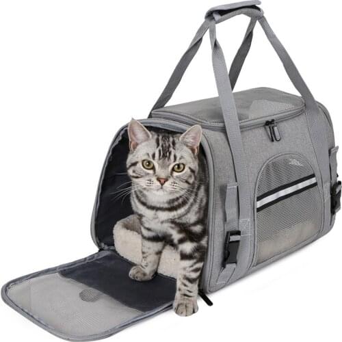 New Fashion Portable Single-Shoulder Diagonal Pet Box Foldable Safe And Environmentally Friendly Breathable Transparent Cat Bag