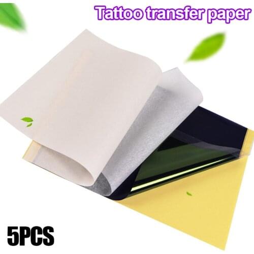 New 5 Sheets Tattoo Transfer Carbon Paper Supply Tracing Copy Body Art Thermal Stencil A4 Size SK88
