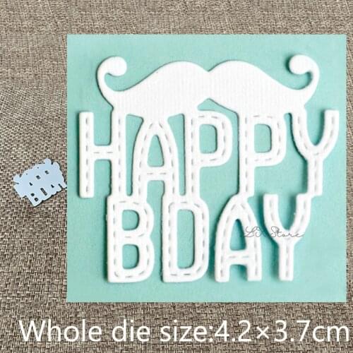 New Design Craft Metal stencil mold Cutting Dies happy birthday decoration scrapbook die cuts Album Paper Card Craft Embossing