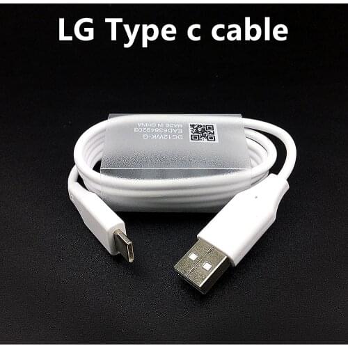 Original LG 100cm type A to Type C fast charging Data Cable For LG G7 thinq G6 G5 V10 V20 v35 v30 Q6 Mobile Phone Round line