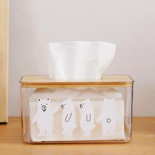 Napkin Holder Household Transparent plastic storage Box For Napkins Home Hotel Creative Tissue Box Organizer Storage Rack