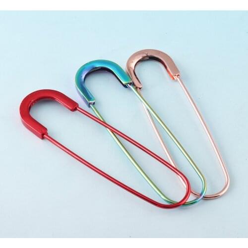 Rainbow Klit Pins 10pcs 80mm Large Charming Safety Pins Rose Gold Craft Findings Metal Brooch Safety Pins DIY Sewing Tools