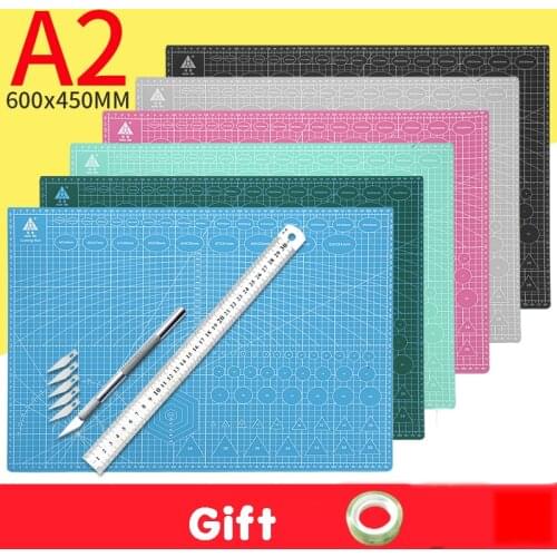A2 Cutting Board Grid Line Self-healing Cutting Board Craft Card Multicolor Double-sided Desktop Manual Cutting Pad 60 * 45cm
