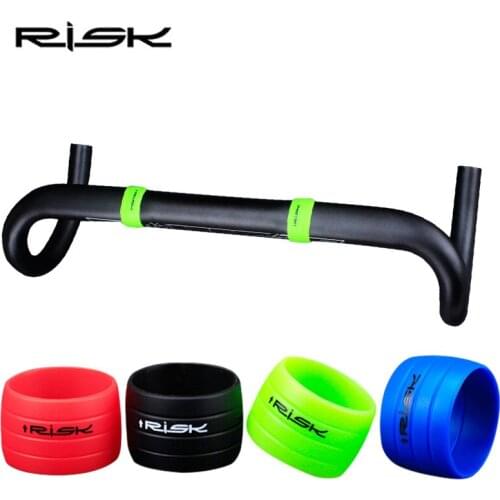 RISK 1 Pair Silicone Plug Bicycle Handlebar Tape plug Road Bike Anti-skip Ring Handlebar Bar Tape Waterproof plugs Accessories