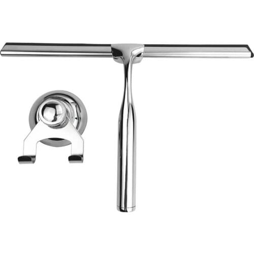 Shower Squeegee, Stainless Steel Squeegee Shower Cleaner for Shower Doors, Bathroom, Window and Car Glass