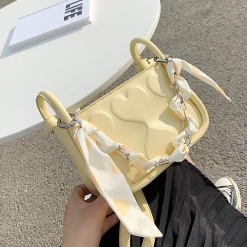 Shoulder Bag Female Crossbody Bag Women Designer Handbag Purse Chain Women Bag Fashion Ribbon Backpack 2021 PU Leather Zipper