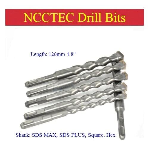 [Length 120mm 4.8'' ] Diameter 3-50mm 0.12''-2'' carbide core drill bits | Hammer hole saw SDS MAX SDS PLUS Square Hex Shank