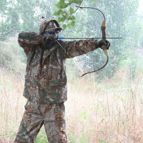 Outdoor Hunting Bird Watching Waterproof Bionic Camouflage Jacket+Pants Army Fan Shooting Training Tactical Snipper Clothes Suit