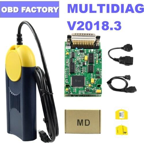 V2018.3 MultiDiag Actia Multi Di@g OBD2 Scanner Multi Diag J2534 Access Pass-Thru OBD2 Device Multi-Diag Auto Diagnostic Tool
