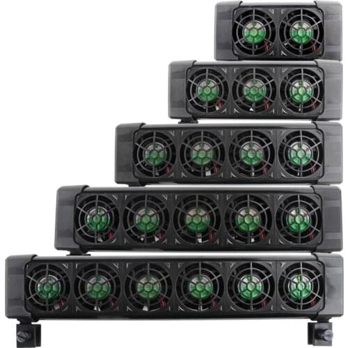 BOYU Aquarium Fan Fish Tank Automatic Temperature Control Fan Tank Cooling Fan For Aquarium Fan Water Cooling Mute 2/3/4/5/6