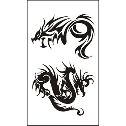 5pcs/lot Temporary Tattoo Sticker New Design Animal Abstract Figure Body Art Waist/ Arm Tattoo for Men and Female