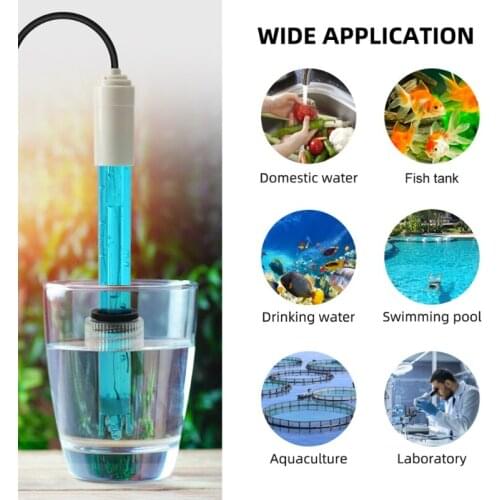 Replacement BNC Electrode Probe Connector Cable Sensor PH Monitor Controller Tester Meter Kit Set Aquarium Hydroponics