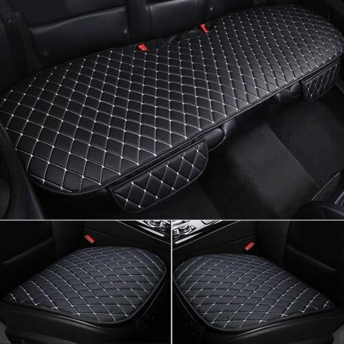 Car Seat Covers Protector Set Universal Auto Front Rear Chair Cushion Pad Non-slip Leather Car Accessories