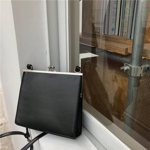 Women Bags 2020 New Fashion Crossbody small square bag Lady Black Clip Purses and Handbag Vintage Luxury Female Shoulder Bag SAC