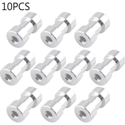 10Pcs/Set Aluminum 1/4" to 3/8" Female to Female Convertor Threaded Screw Adapter for Tripod Light Stand Ball Head Camera