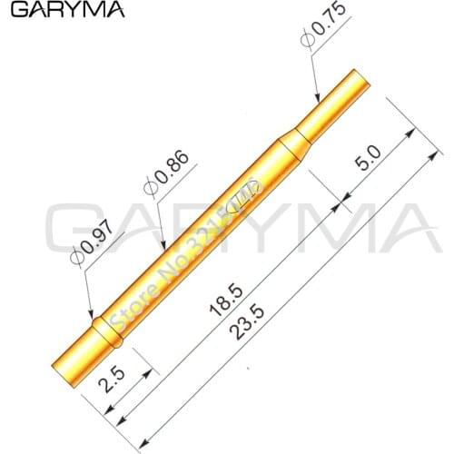 100Pcs R02-2C Test Probe Pogo Pin Receptacle Length 23.5mm Tool