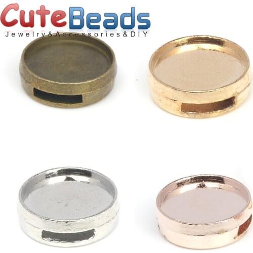 16x5mm12pcs/lot Gold /silver plating Round Jewelry interface size 14mm Charms jewelry findings for DIY Bracelet Making