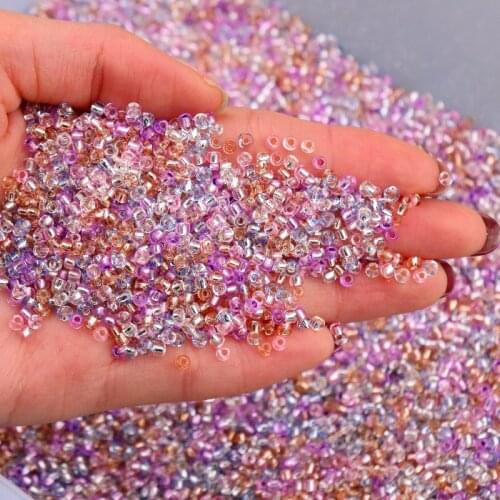 400Pcs/Lot 3mm 8/0 Silver Lined Glass Seedbeads Czech Round Spacer Rice Beads For Jewelry Bracelet DIY Making Accessories 10g