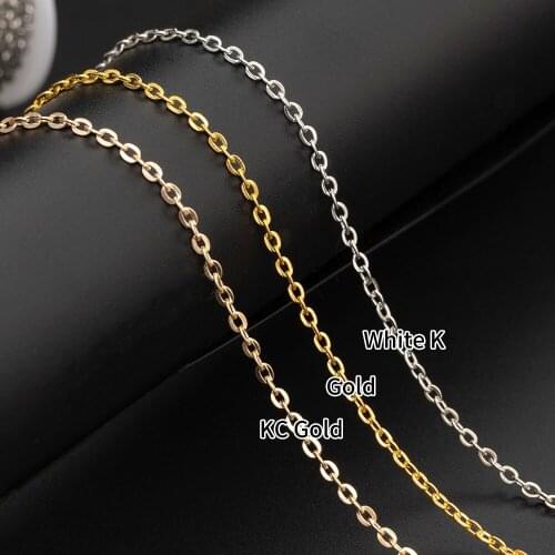 5M/Lot Iron Oval Link Cable Chains Roll Chain Metal Chains Bulk Necklace Components Gold Silver Color Open Link Chain 1.5mm 2mm