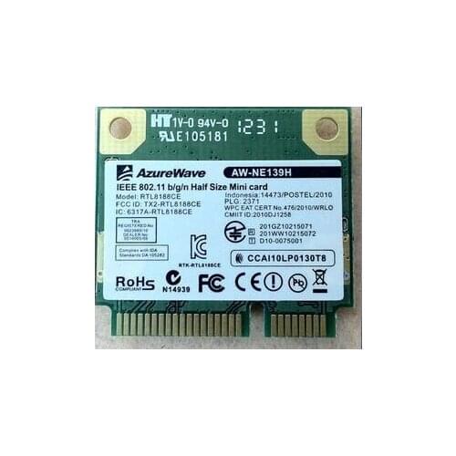 AzureWave AW-NE139H RTL8188CE 150Mbps Half Mini PCIe PCI-Express Wlan Wireless Wifi Card