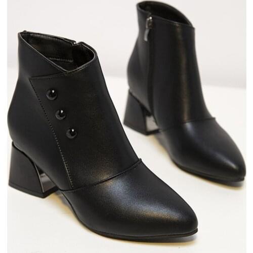 Martin boots women’s boots new short boots women’s tide British style zipper boots short shoes high heel boots X665