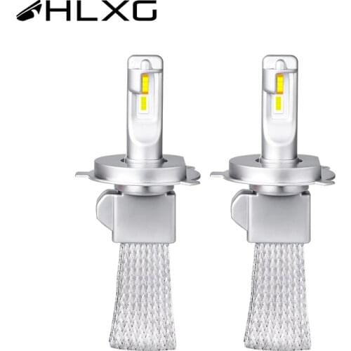 HLXG Mini H7 Car Headlight Bulb CSP Car Lights copper fanless Auto 12V 6000K LED Lamps 9005 HB4 H11 H8 HB3 9006 H1 H4 LED Light