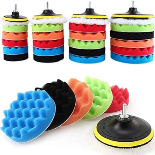 3 inch Car beauty waxing polishing tool 8 piece waxed polished sponge pad set polishing pad sponge wheel car polishing tools
