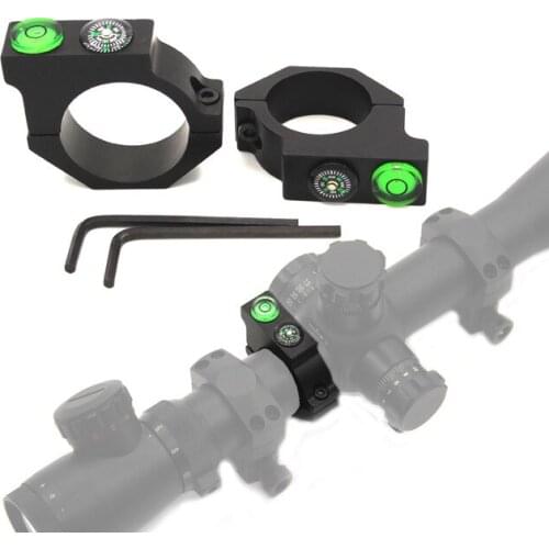 Metal Hunting scope Bubble Level Mounts Ring 25.4mm/30mm Rifle Scope mounts Level ring with Compass