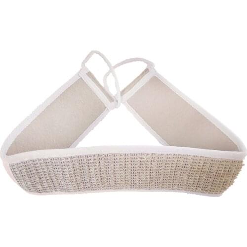 Natural Loofah Bath Rub Brush Exfoliate Pull Back Strip Rub Back Belt Chopping Band Bath Towel